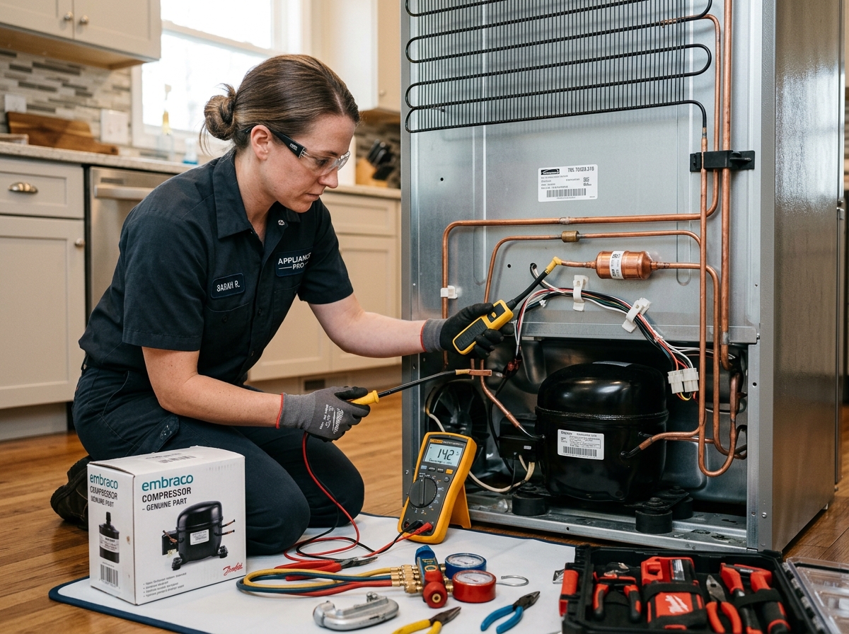 Fridge Gas Charging & Compressor Replacement